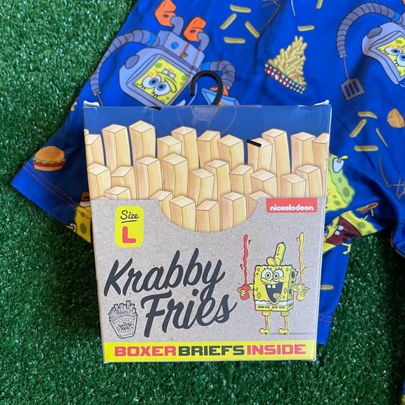 Crazy Boxer Men's SpongeBob SquarePants Burgers Boxer Briefs in Fry Box L NEW - Picture 9 of 14